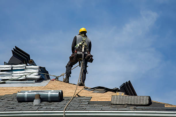 Professional Gutter Installation technician working in Claiborne, MD